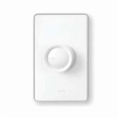 Lutron Rotary® D-603P-WH 3-Way Traditional Style Dimmer Switch, 120 VAC, 1 Poles, Push On/Off Operation, White