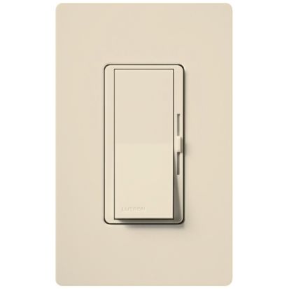 Lutron Diva C.L® DVCL-153P-LA Designer Dimmer Switch, 120 VAC, 1 Pole, 3-Way Mode, Light Almond