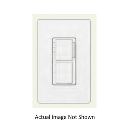 Lutron Maestro® MA-L3S25-IV Dual Digital Fade Dimmer, 120 VAC, 2.5 A, 1 Pole, On/Off Operation, Ivory