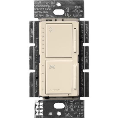 Lutron® MACL-LFQ-LA Dual LED+ Dimmer and 4-Speed Fan Control