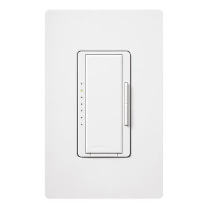 Lutron Maestro® MAELV-600-WH 3/4-Way Multi-Location Preset Smart Dimmer, 120 VAC, 1 Pole, On/Off Operation, White