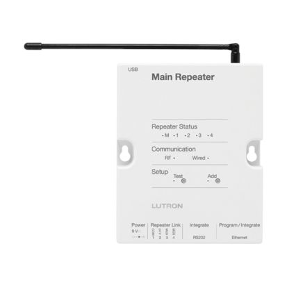 Lutron RadioRA® RR-MAIN-REP-WH Main Repeater, RS485 Port
