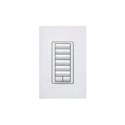 Lutron® RRD-W6BRL-WH Designer Keypad, 120 VAC