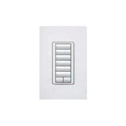 Lutron® RRD-W6BRL-WH Designer Keypad, 120 VAC