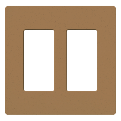 Lutron Diva® Satin Colors® SC-2-TC Designer Screwless Decorator Wallplate, 2 Gangs, 4.69 in H x 4.75 in W, Polycarbonate, Terracotta