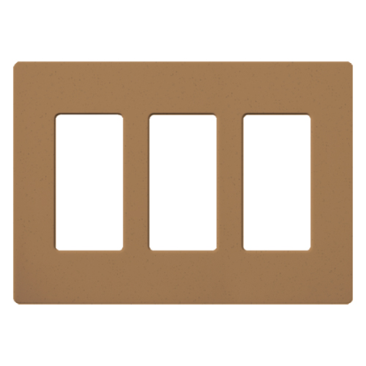 Lutron Diva® Satin Colors® SC-3-TC Designer Screwless Decorator Wallplate, 3 Gangs, 4.69 in H x 6.56 in W, Polycarbonate, Terracotta