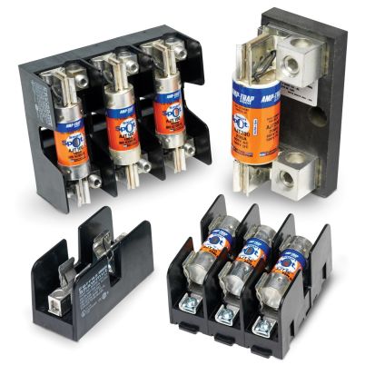 Mersen Ferraz Shawmut 62053J Open Style Fuse Block, 600 VAC/VDC, 200 A, Class J, 6 AWG to 350 kcmil Wire, 3 Poles