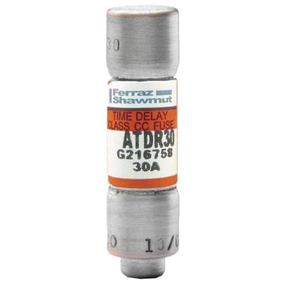 Mersen Ferraz Shawmut Amp-Trap® 2000 SmartSpot® ATDR15 Current Limiting North American Time Delay Power Fuse, 15 A, 600 VAC, 200 kA Interrupt, Class CC, Cylindrical Body