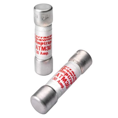 Mersen Ferraz Shawmut Amp-Trap® ATM15 Low Voltage Fast Acting Fuse, 15 A, 600 VAC/VDC, 100 kA, Class Midget, Cylindrical Body