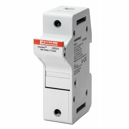 Mersen Ferraz Shawmut UltraSafe™ US3J2 Finger Safe Modular Fuse Holder, 600 VAC/VDC, 30 A, Class: J, 14 to 2 AWG Wire, 2 Poles