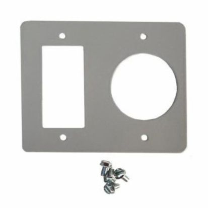 Milbank® K5935-41 Receptacle Cover Plate, For Use With Millennium Series RV Product, Galvanized Steel, Bridge Mount