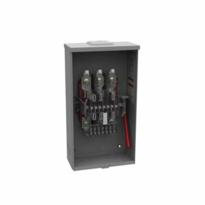 Milbank® U4493-XL 1-Position Lever Bypass Meter Socket, 600 VAC, 80 A, 3 Phase, NEMA 3R Enclosure