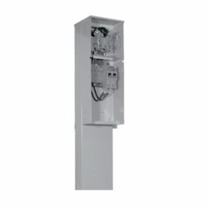 Milbank® U5136-O-200S Ringless Meter Main Service Pedestal With Circuit Breaker, 120/240 VAC, 200 A, 1 Phase, NEMA 3R Enclosure