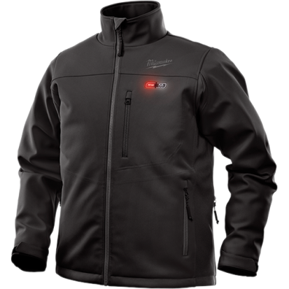 Milwaukee® ToughShell™ M12™ 202B-21M Insulated Heated Jacket Kit, M, Black, Polyester/Brushed Tricot, 40 to 42 in Chest, Resists: Wind and Water