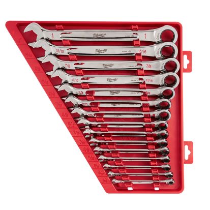 Milwaukee 48-22-9416 15 Piece Ratcheting Combination Wrench Set