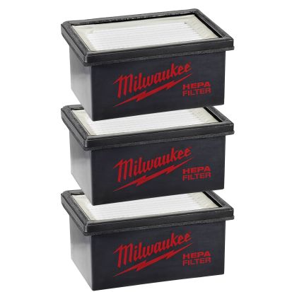 Milwaukee® 49-90-2306 HAMMERVAC™ Vacuum Filter, For Use With M12™ HAMMERVAC™ 2306-20, 2306-22, 2712-22DE and 2715-22DE Universal Dust Extractor, Black