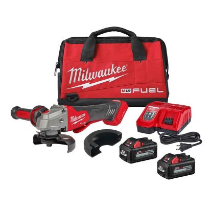 Milwaukee 2882-22 M18 FUEL Cordless Angle Braking Grinder Kit With Paddle Switch