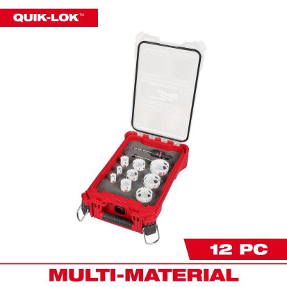 Milwaukee 49-22-4702 – 12PC QUIK LOK™ HOLE DOZER™ Bi-Metal Kit with PACKOUT™ Compact Organizer