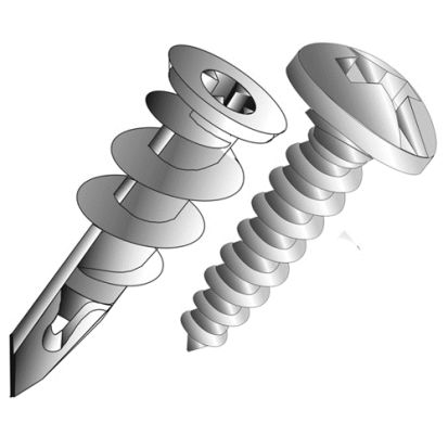 Minerallac® EZ Ancors™ 39916 Anchor Kit, 101 Pieces, #8 x 1-5/8 in Screw, Slotted/Phillips® Pan Head, 1-5/8 in Minimum Embedment Depth, Die Cast Zinc/Steel