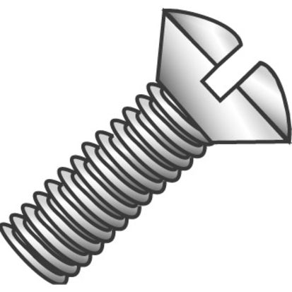 Minerallac® Cully™ 51117J Oval Head Wallplate Screw, #6-32 x 1 in, For Use With Standard Electrical Wallplate, Steel