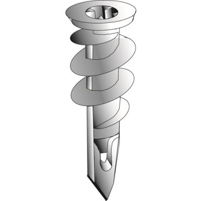 Minerallac® EZ Ancors™ 59515J Self-Drilling Drywall Anchor, 1/2 in Dia, #8 Screw, 1-5/8 in OAL, Nylon