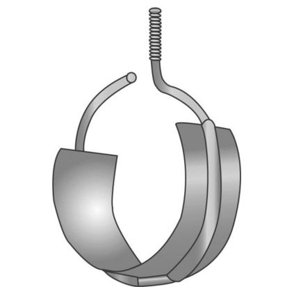 Minerallac® Traditional® 646RS Bridle Ring With Plastic Saddle, 1-1/2 in Dia Ring, Steel, Zinc Plated