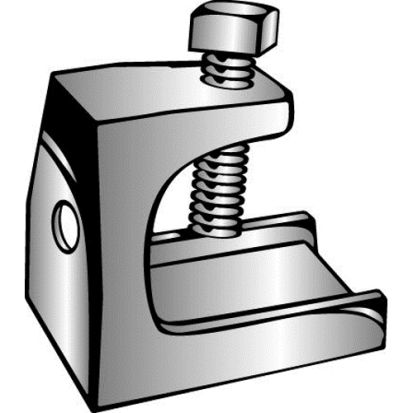 Minerallac® Traditional® 70010 Beam Clamp, 3/4 in THK Flange, 275 lb Load, Malleable Iron, Zinc Plated