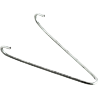 Minerallac® Cully™ 70002 Top/End Mount V-Hook, For Use With Fluorescent Lighting Fixture, Steel, Silver