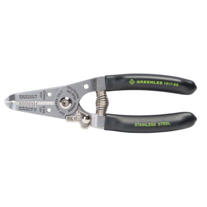 Greenlee 1917-SS Manual Fixed Hole Wire Stripper With Spring and Lock