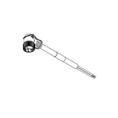 Molex Woodhead® Brad® Mini-Change® 130008-0259 C-Size Single End Cordset, 1-1/8-16 UN 90 deg Male x Pigtail Connector, 20 ft L Cable, 12 Poles, Single Keyway