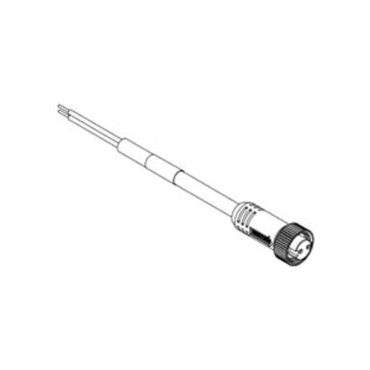 Molex Woodhead® Brad® Mini-Change® 130006-0098 A-Size Single End Cordset, 7/8-16 UN Straight Female x Pigtail Connector, 12 ft L Cable, 2 Poles, Single Keyway