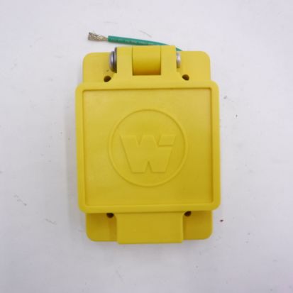 Molex Woodhead® 130155-0015 130155 B-Size Weatherproof Cover Assembly With Gasket, 1-3/4 in Dia, 4.63 in L x 3.13 in W, Single Receptacle Cover, Polycarbonate