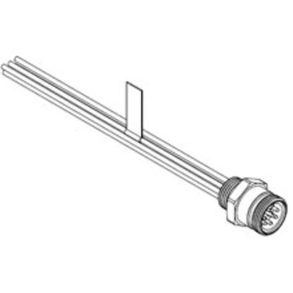 Molex Brad® Mini-Change® 2R6006A20A120 130014 6-Pole B Size Male Single Ended Receptacle, 600 VAC/VDC, 8 A, Straight Male Slot End