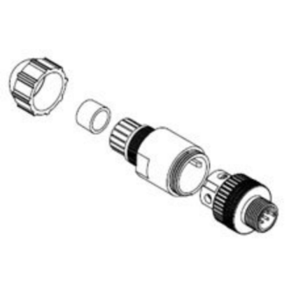 Molex Brad® Micro-Change® 8A4006-31 120071 Field Attachable Connector, 250 VAC, 300 VDC, 4 A, 3.3 to 6.6 mm Cable
