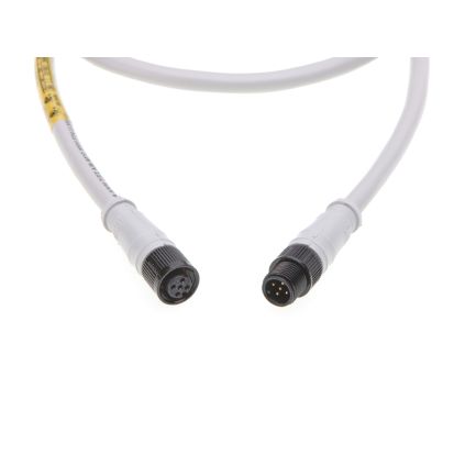 Molex Brad® DeviceNet Micro-Change® DND22A-M010 130028 Double Ended Cordset, M12 Straight Male x Straight Female Connector, 1 m L Cable, 5 Poles, Single Keyway
