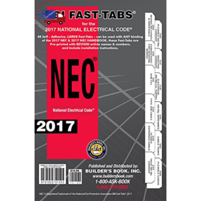 NAED NECTAB17 2017 EZ TABS FOR SOFT COVER, SPIRAL BOUND AND HANDBOOK FASTABS