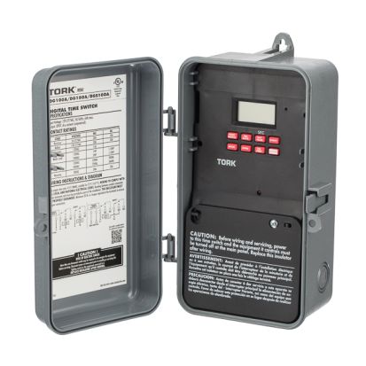 NSi Tork® DGS100A On/Off Time Switch, 7 days Setting, 120 to 277 VAC, 2 hp, DPDT Contact, 2 Poles