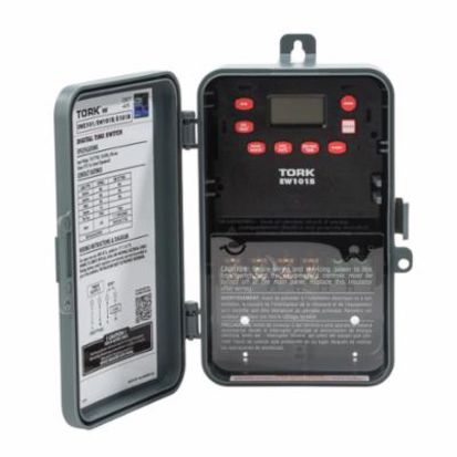 NSi Tork® EW101B Time Switch, 1 min to 24 hr Setting, 120 to 277 VAC, 1 hp, 1-1/2 hp, 2 hp, SPST Contact, 1 Pole