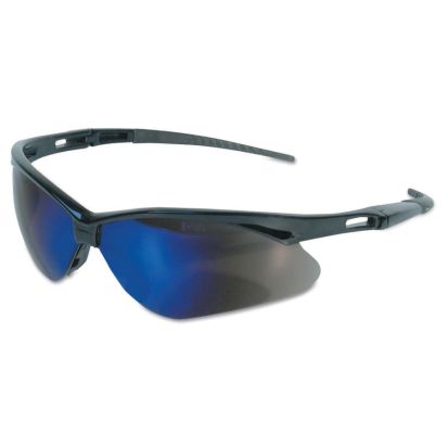 JACKSON 138-14481 NEMESIS V30 SAFETY EYEWEAR, BLUE MIRROR LENS, ANTI-SCRATCH, NYLON, BLACK TEMPLE