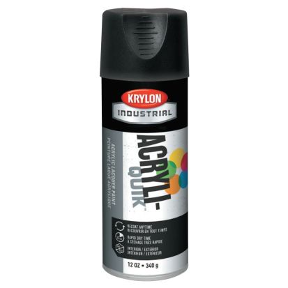 KRYLON 425-K01602A00 ULTRA FLAT BLACK 5 BALL INTERIOR/EXTERIOR SPRAY PAINT - 6EA/CS