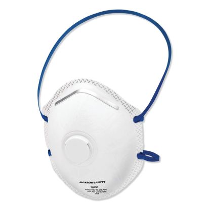 Jackson Safety* 64240 R10 Latex-Free Particulate Respirator, Universal, N95, 0.95, Dual Adjustable Elastic Headstrap, White