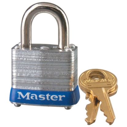 MASTERLOCK 7D #7 PADLOCK KEYED DIFFERENT - BLUE BUMPER INK STAMPED