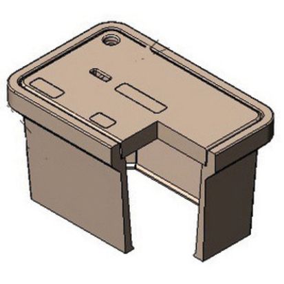 HIGHLINE PHA111818H3002 HANDHOLE POLY/CONC BOX AND CVR 11IN X18IN HT=18IN TIER 15/22500 LBS RATING LOGO=BLANK RECESS 2IN X8IN 1/4IN DEEP FOR GLUE-IN-LOGO 3/8IN HEX BOLTS