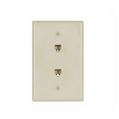 Cooper Lighting 3547-4V PHONE JACK DUAL FLUSHMNT 4COND MID UL IV