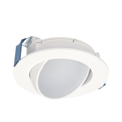 Halo MicroEdge HLA406FL9FS1EMWR Directional Selectable Downlight, LED Lamp, 10.5 W Fixture, 4.73 in Ceiling Opening, 120 V, Die Cast Aluminum Housing