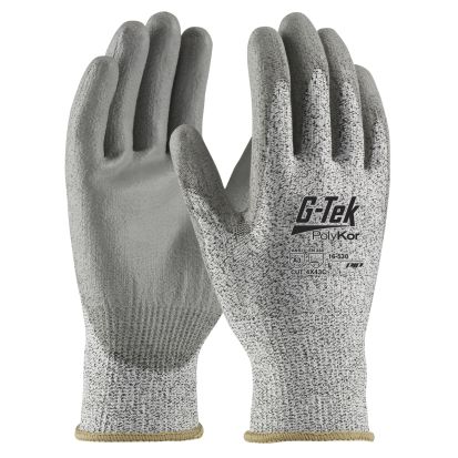 PIP® G-Tek® 16-530-L Blended Palm and Fingers Coated Gloves, L, Salt and Pepper, Seamless, High Performance Polyethylene Fiber