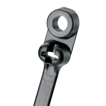 Panduit® Barb-Ty® Dome-Top® BC2S-S10-C0 Standard Clamp Tie, 8-1/2 in L x 0.19 in W x 0.05 in THK, Nylon 6.6, Black