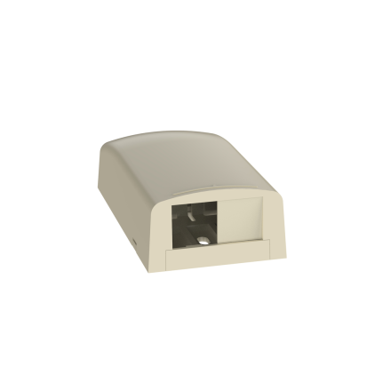 Panduit® Mini-Com® PanNet™ CBX2EI-AY Elongated Surface Mount Box, 2 Ports, Surface Mount, ABS, Electric Ivory