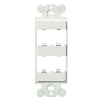 Panduit® Mini-Com® CFG4BL Flat Module Frame, 1 Gangs, 4 Ports, ABS, Black, For Use With Mini-Com® Modules