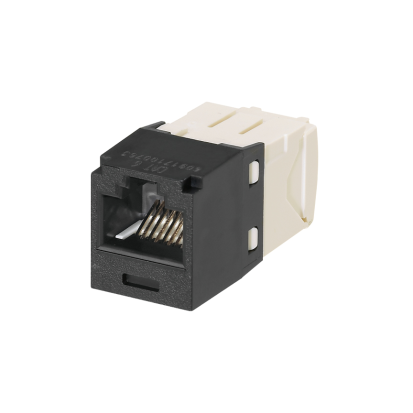 Panduit® TX6™ PLUS CJ688TGBL 8-Position 8-Wire RJ45 Universal TG Style UTP Jack Module, Cat6/Mini-Com® Module, Surface Mount, 1 Ports, ABS/Polycarbonate, Black